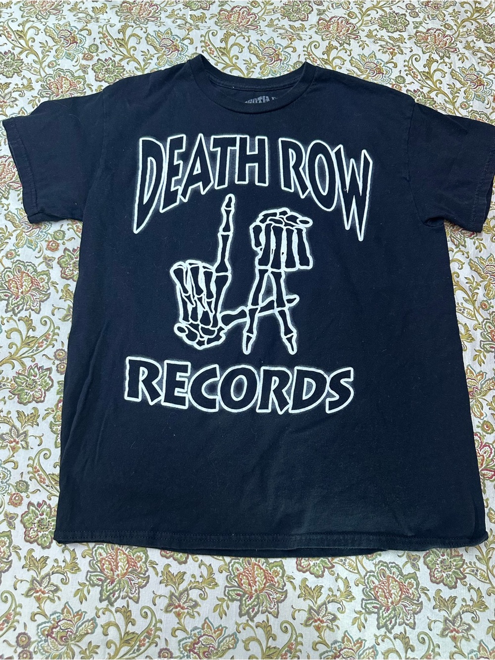 Death Row Records Black Graphic Short Sleeve Tee